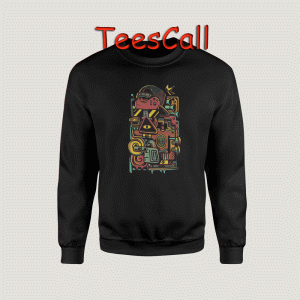 Sweatshirts Hippie Robot Graphic