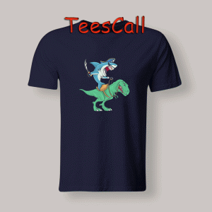 Tshirts Shark Riding Dinosaur