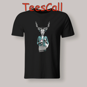 Tshirts Hipster Deer with Latte
