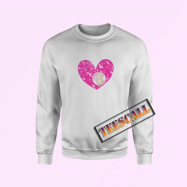 Sweatshirts Grunge Heart Monogram