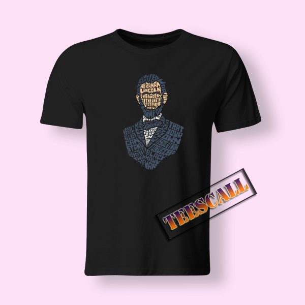 Abraham Lincoln Word Art T-Shirt
