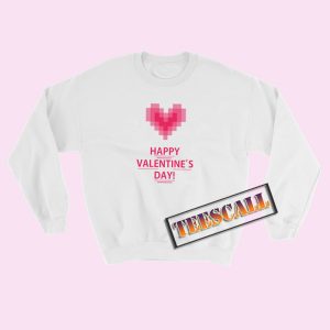 Sweatshirts Happy Valentine Day Pixel