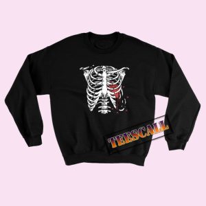 Sweatshirts Heart Bone