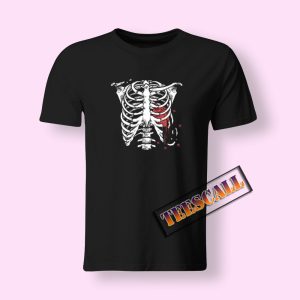 Tshirts Heart Bone