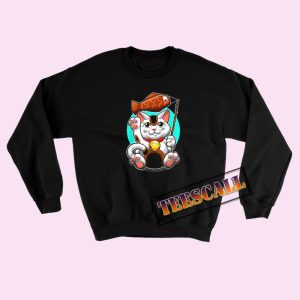Sweatshirts Lucky Cat with Fish Kite