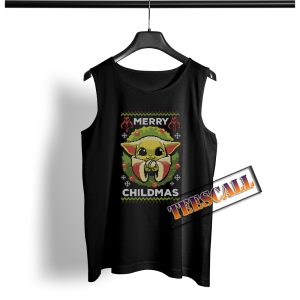 Merry Childmas Baby Yoda Tank Top