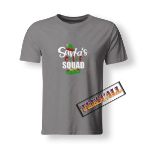 Santa's-Elf-Squad-T-Shirt-Grey