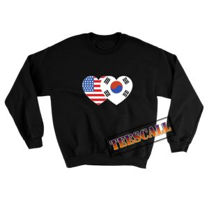 Patriotik-Amerika-Korea-Sweatshirt