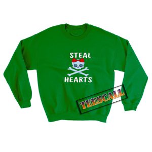 Steal-Hearts-Valentines-Sweatshirt-Green