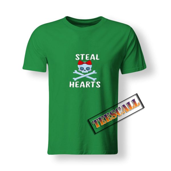 Steal-Hearts-Valentines-T-Shirt-Green